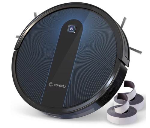 Coredy Robot Vacuum Cleaner, Boost Intellect, 2500Pa Super-Strong Suction, Boundary Strips Included, 360° Smart Sensor Protection, Ultra Slim, R650 Robotic Vacuum, E-commerce Return, Untested - Lot 130