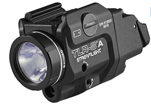 Streamlight 69414 TLR-8A Flex Low-Profile Rail-Mounted Tactical Light, Black/Red Laser, E-Commerce Return, Untested - Lot 149