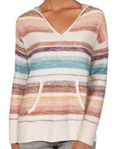 Natural Reflections Stripe Baja Long-Sleeve Hoodie for Ladies, Appears New, XL - Lot 315