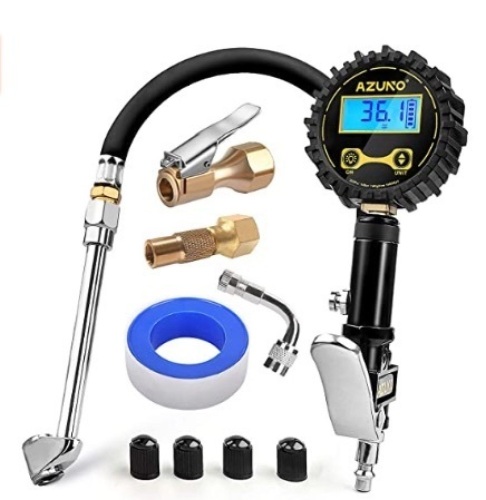 AZUNO Digital Tire Inflator with Pressure Gauge, 200 PSI (0.1 Res) w/LED Flashlight, Heavy Duty Air Compressor, Appears New, Untested - Lot 318
