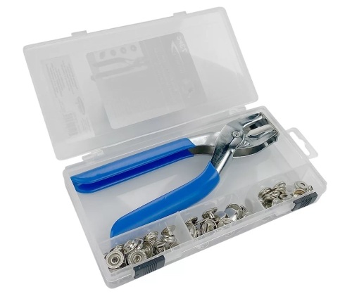 73-Piece Canvas Snap Kit with Plier Tool, E-Commerce Return, Untested - Lot 428