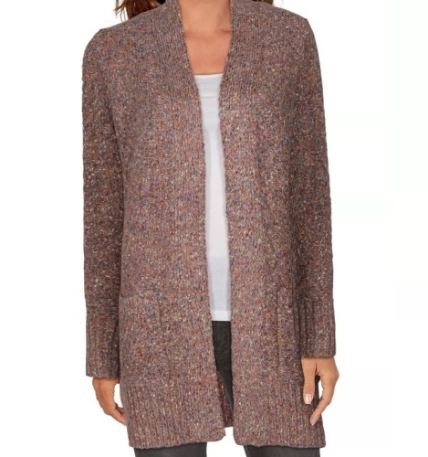 Natural Reflections Finley Long-Sleeve Cardigan for Ladies - Pebble Grey - L, New with Tags - Lot 429