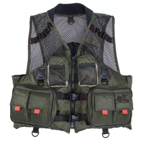 Bass Pro Shops Tournament Fishing Mesh Life Jacket, Large, E-Commerce Return - Lot 430
