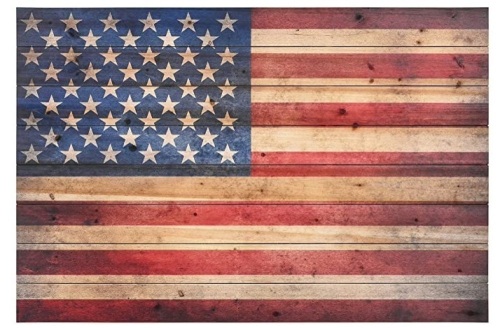 Reflective Art Colored American Flag Wall Art, E-Commerce Return - Lot 448
