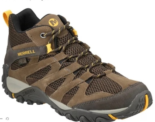 Merrell Alverstone Mid Waterproof Hiking Boots for Men - Merrell Stone - 10M, E-Commerce Return - Lot 478