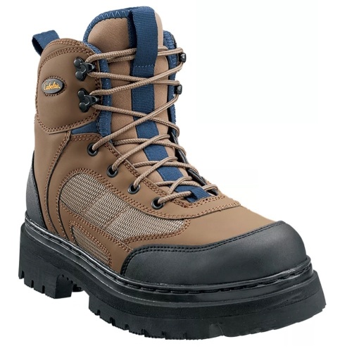Ultralight Lug Sole Wading Boots for Men - Brown/Blue - 10M, E-Commerce Return, Still Has Tags - Lot 517