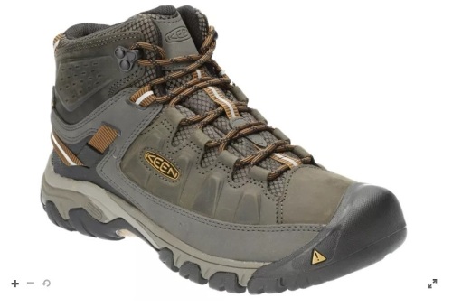 KEEN Targhee III Mid Waterproof Hiking Boots for Men - Black Olive/Golden Brown - 13M, E-Commerce Return - Lot 523