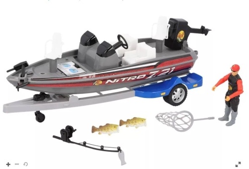 Nitro Z-21 Bass Boat Play Set for Kids, E-Commerce Return, Missing Steering Wheel - Lot 535