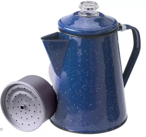 GSI Outdoors 12 Cup Enamelware Percolator - Blue, E-Commerce Return - Lot 595