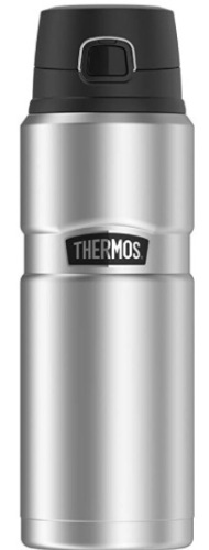 THERMOS Stainless King Vacuum-Insulated Drink Bottle, 24 Ounce, Matte Steel, E-Commerce Return - Lot 678