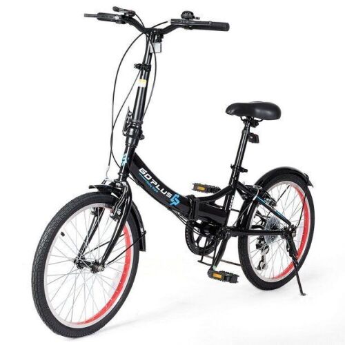 20" Lightweight Adult Folding Bicycle with 7-Speed Drivetrain Dual V-Brakes - Lot 33