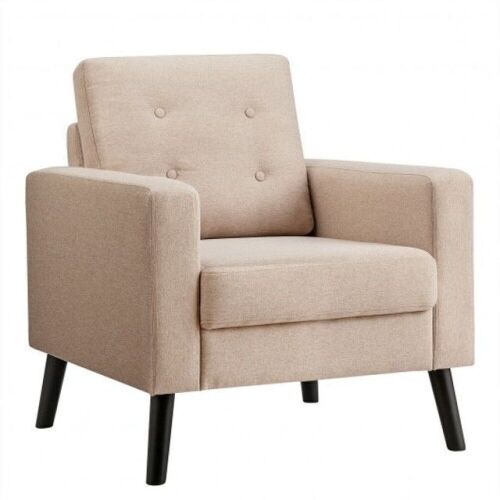 Modern Tufted Accent Chair With Rubber Wood Legs - Lot 39