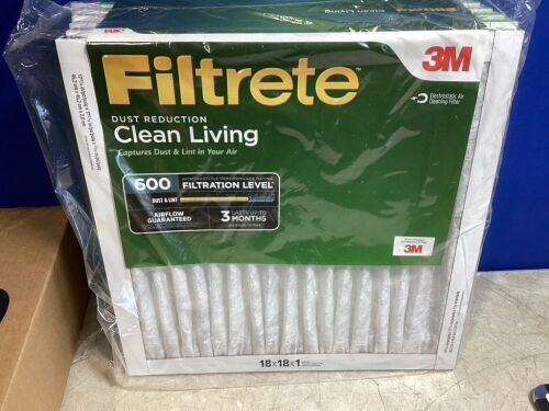 Filtrete 3M Air Filters, 18x18x1, 6 Pack - Lot 290