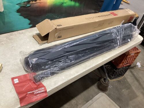 Outdoor Market Patio Umbrella w/ Push Button Tilt, Crank Lift - 7.5ft  - Lot 439