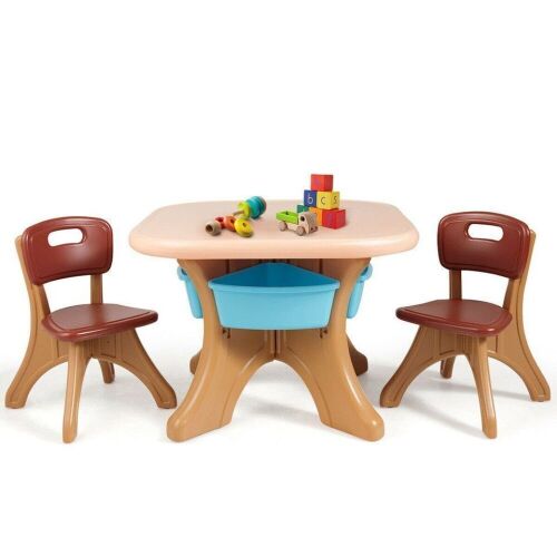 Kids Activity Table and Chair Set with Storage - Lot 877
