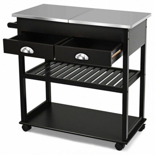 Stainless Steel Mobile Kitchen Cart with Drawers and Casters - Lot 951
