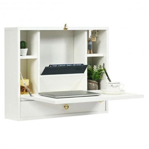 Wall-Mounted Folding Hideaway Desk with Drawer - Lot 671