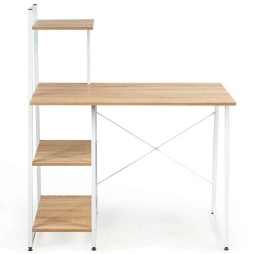 Compact Computer Desk Workstation with 4-Tier Shelves - Lot 986