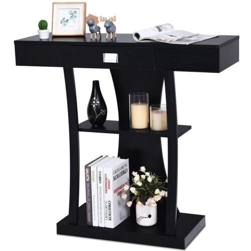 Console Table with Shelves - Lot 658