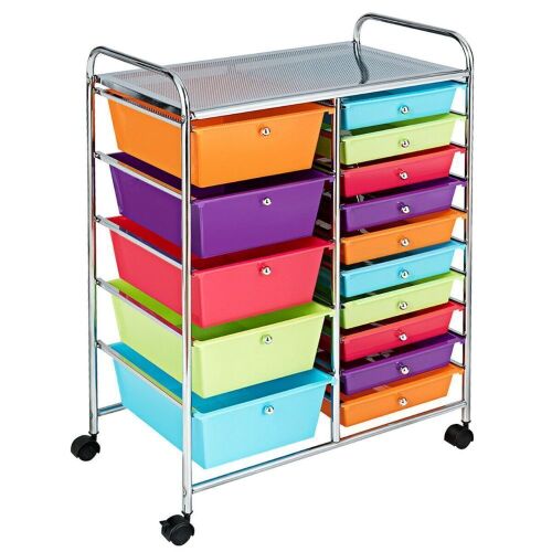 15-Drawer Utility Cart with Wheels - Lot 572
