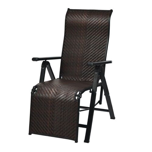 Adjustable Rattan Patio Recliner  - Lot 399