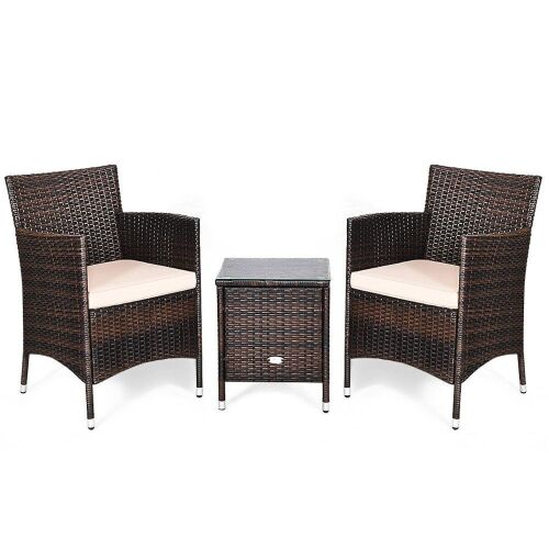 3-Piece Outdoor Rattan Wicker Furniture Set - Lot 305