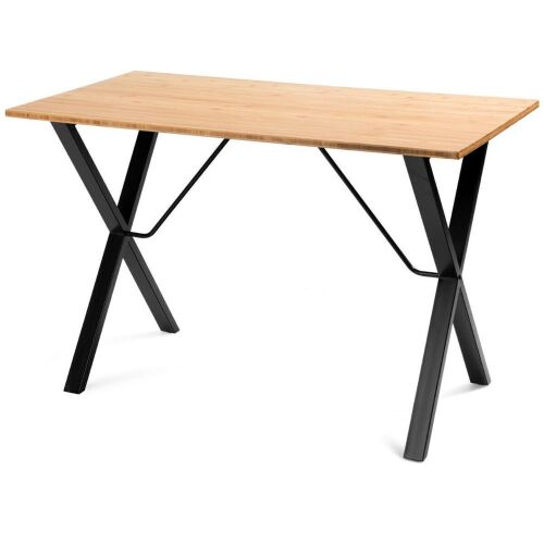 Office Desk with Bamboo Top and Metal Frame - Lot 1196