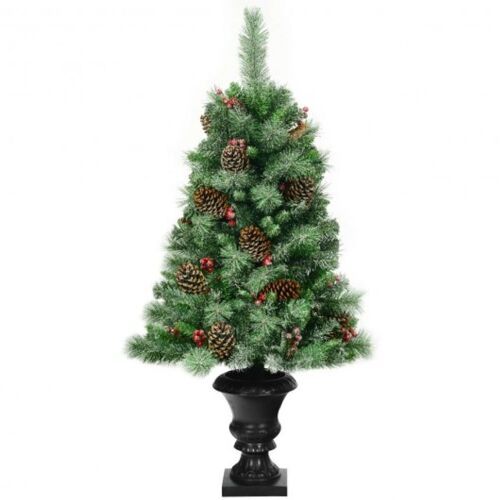 4' Christmas Entrance Tree with Pine Cones - Lot 318