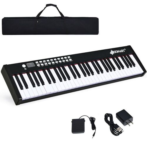 61-Key Portable Digital Piano with Bluetooth - Lot 698