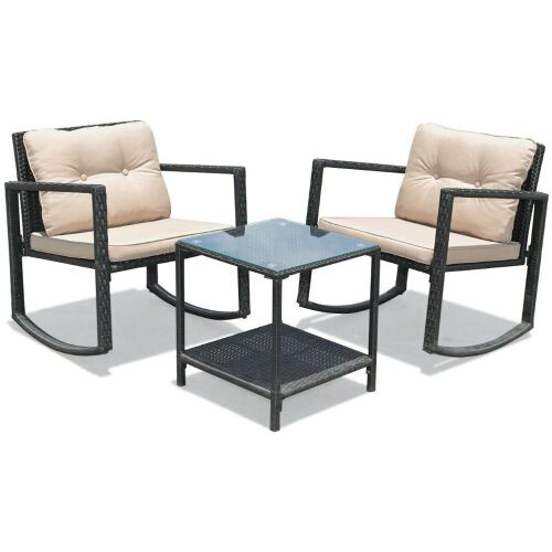 3-Piece Rattan Patio Furniture Set  - Lot 594