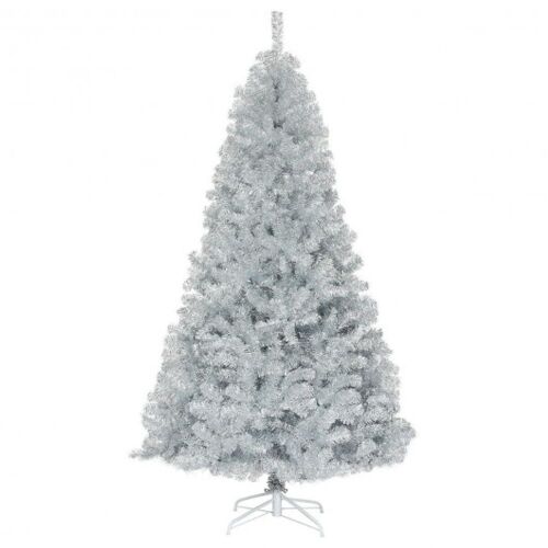 7.5' Artificial Silver Tinsel Christmas Tree - Lot 770