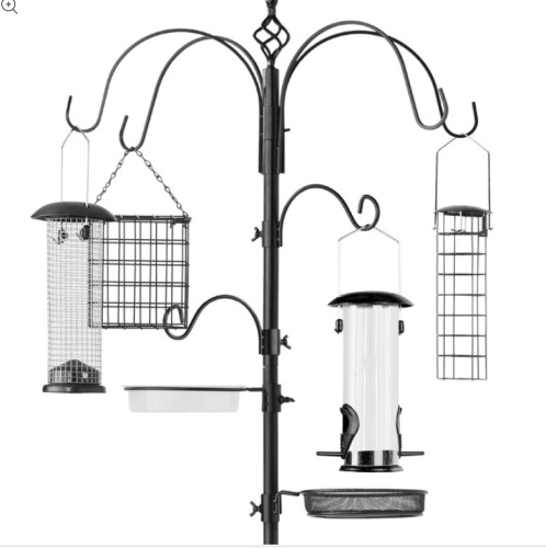 89in Bird Feeding Station Multi-Feeder Stand with 4 Feeders, Appears New  - Lot 387