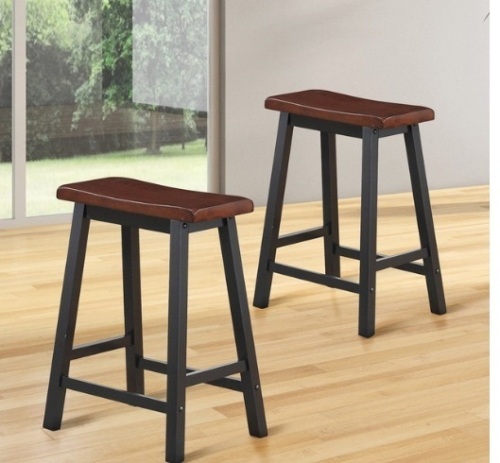 24 Height Set of 2 Home Kitchen Dining room Bar Stools, Appears New - Lot 202