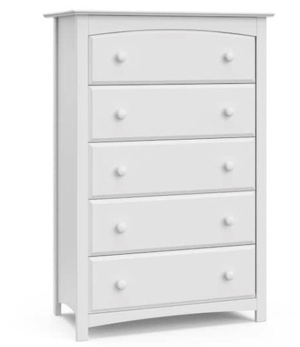 Storkcraft Kenton 5-Drawer White Dresser, Appears New - Lot 254