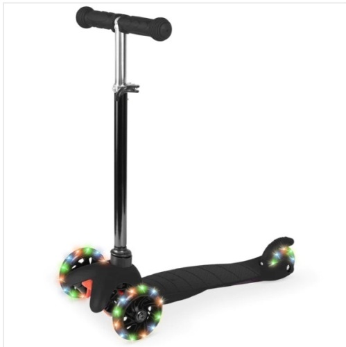 Kids Mini Kick Scooter Toy w/ Colorful Light-Up Wheels, Adjustable T-Bar, Ecommerce Return - Lot 327