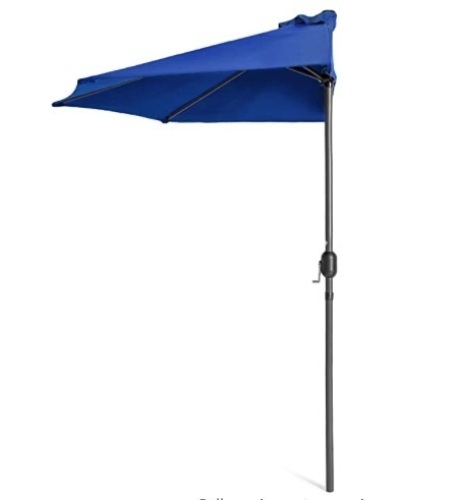 9ft Steel Half Patio Umbrella for Backyard, Appears New - Lot 260
