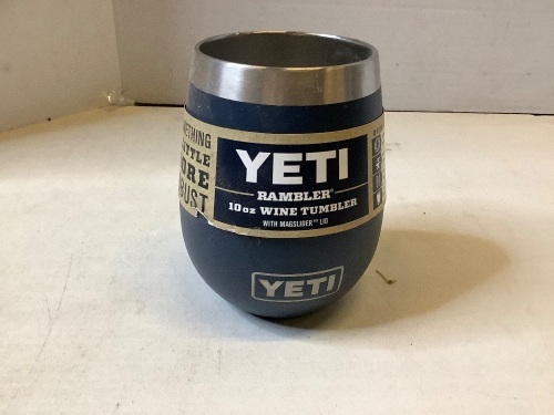 Yeti Rambler 10oz Wine Tumbler, No Lid, Dented, Ecommerce Return - Lot 150
