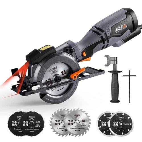 5.8A Corded Electric Circular Saw with 6 Saw Blades and Laser Guide - Lot 96