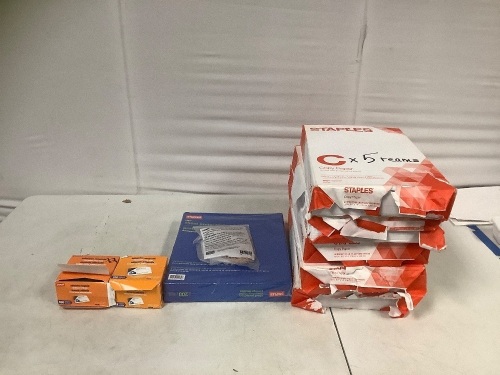 Lot of (5) Reams 8.5"x14" Legal Office Paper, Miscellaneous Office Supplies - Lot 124
