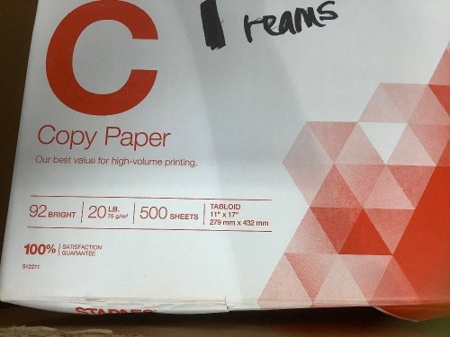 Lot of (5) Reams 11"x17" Tabloid Office Paper - Lot 144