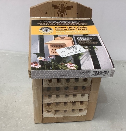 Heavy Duty Cedar Mason Bee House - Lot 169