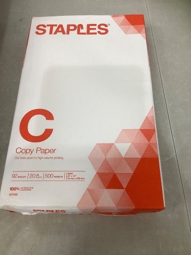 Lot of (10) Reams 8.5"x14" Legal Office Paper - Lot 145