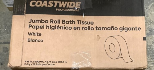 Case of (12) Jumbo Rolls Bath Tissue - Lot 125