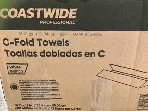 Case of (12) Packs C-Fold Towels - Lot 456