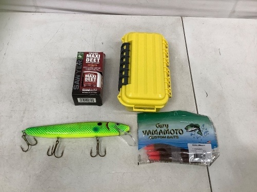 Lot of Waterproof Box, Insect Repellent, Lure, Bait - Lot 498