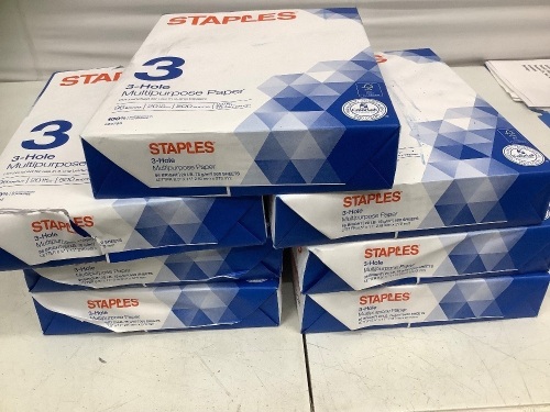 Lot of (7) Reams 8.5"x11" 3-Hole Letter, (3) Reams 11"x17" Tabloid Office Paper - Lot 477