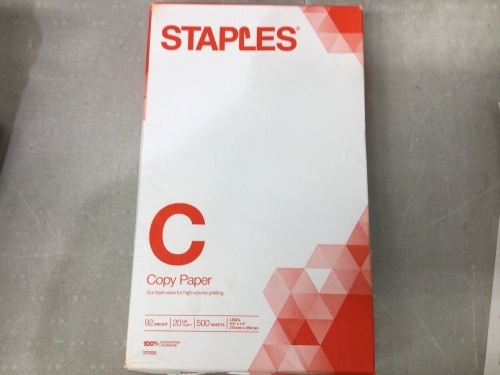 Lot of (10) Reams 8.5"x14" Legal Office Paper - Lot 157