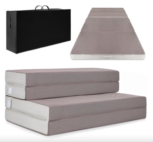 Folding Portable Mattress Topper w/ Plush Foam - 4in - Lot 69