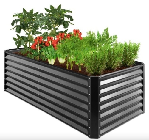 Outdoor Metal Raised Garden Bed for Vegetables, Flowers, Herbs - 6x3x2ft - Lot 87