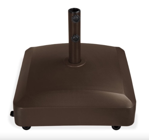 Fillable Mobile Umbrella Base Stand w/ 4 Wheels, 2 Locks, 137lb Capacity - Lot 89